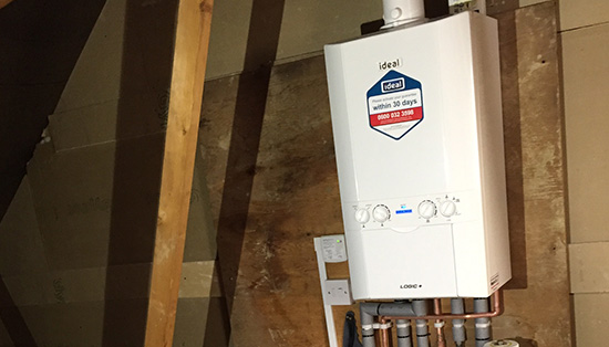 Heating Services Croydon We installed a new boiler heating system in the attic for a customer in Croydon.